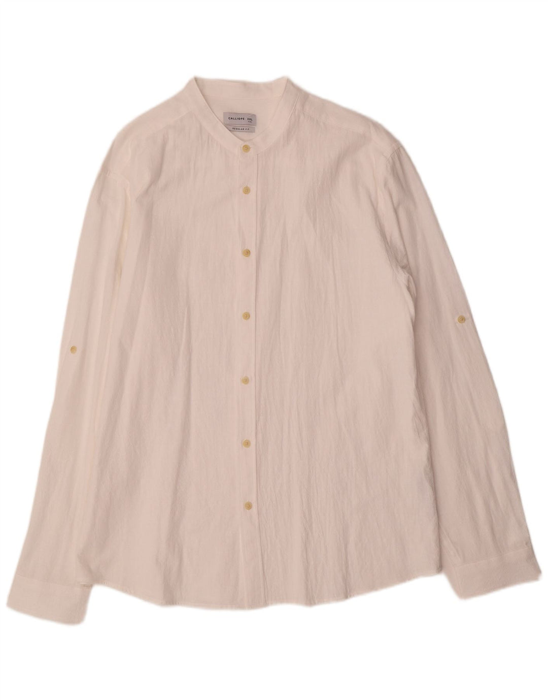 Calliope Herren-Hemd mit normaler Passform, 2XL, weiße Baumwolle