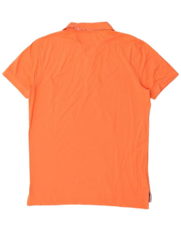 Tommy Hilfiger Herren-Poloshirt mit normaler Passform, Größe S, Orange