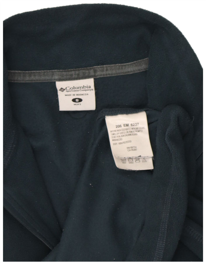 Columbia Herren-Fleecepullover mit Reißverschluss am Hals, klein, grün, Polyester