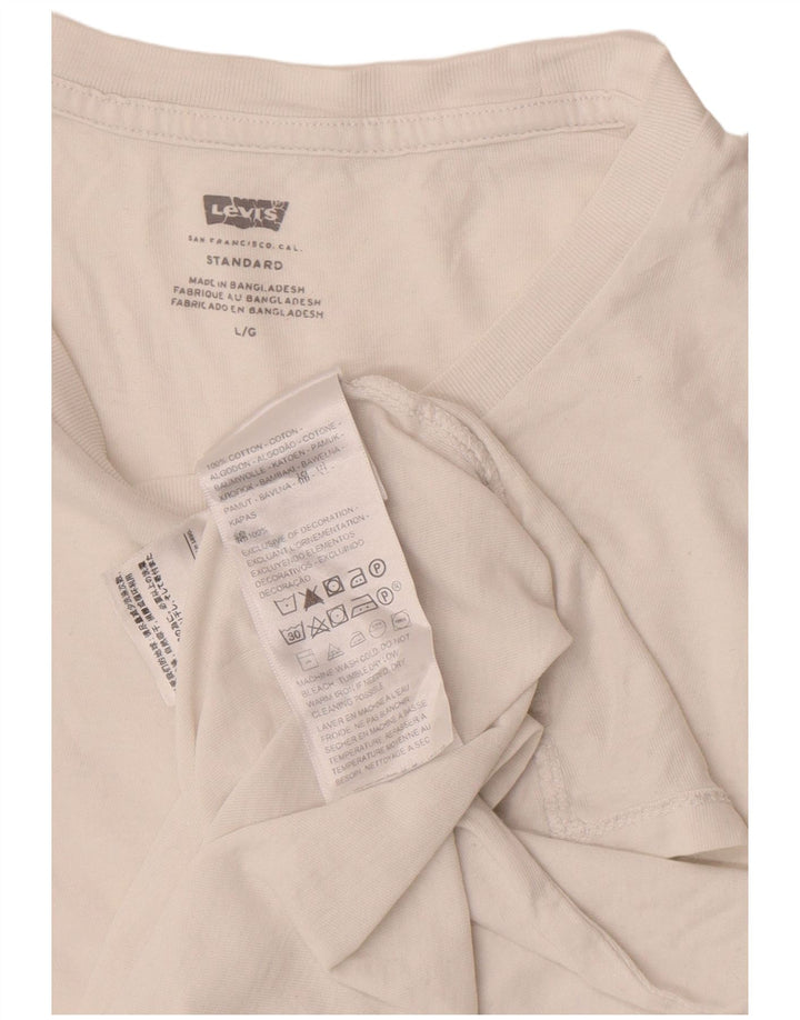 Levi's Herren-T-Shirt-Oberteil, groß, aus weißer Baumwolle