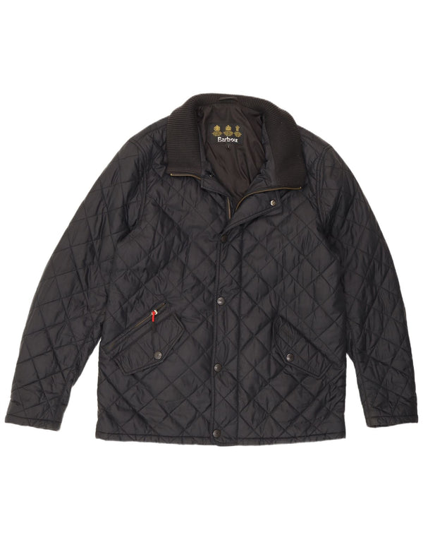 Barbour Herren Steppjacke UK 40 Large Schwarz Polyamid