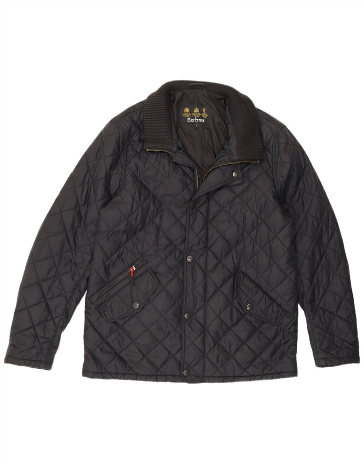 Barbour Herren Steppjacke UK 40 Large Schwarz Polyamid