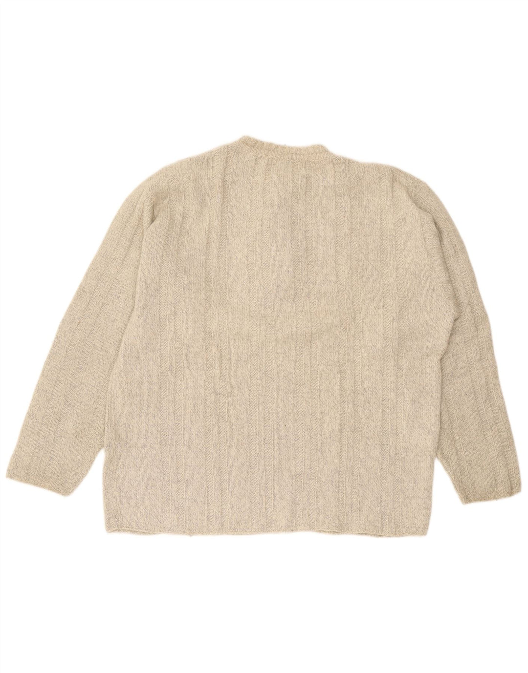 Foxhound Herren-Pullover mit Rundhalsausschnitt, XL, beige Wolle