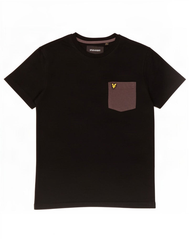 Lyle & Scott Herren T-Shirt Top Small Schwarz Polyester