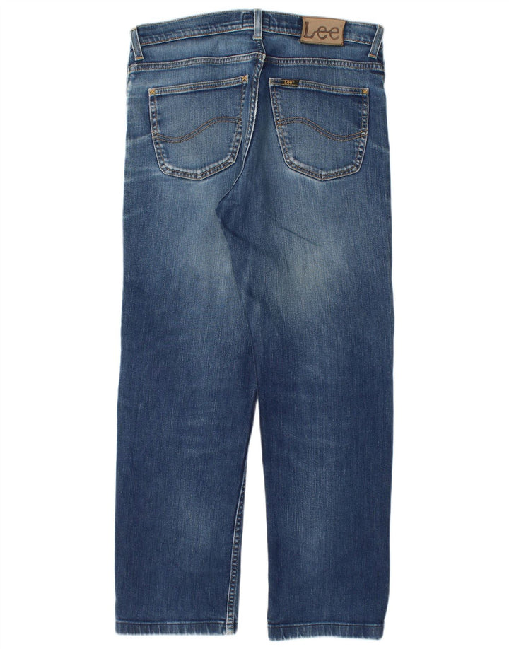 Lee Herren Brooklyn Straight Jeans W33 L29 Blaue Baumwolle