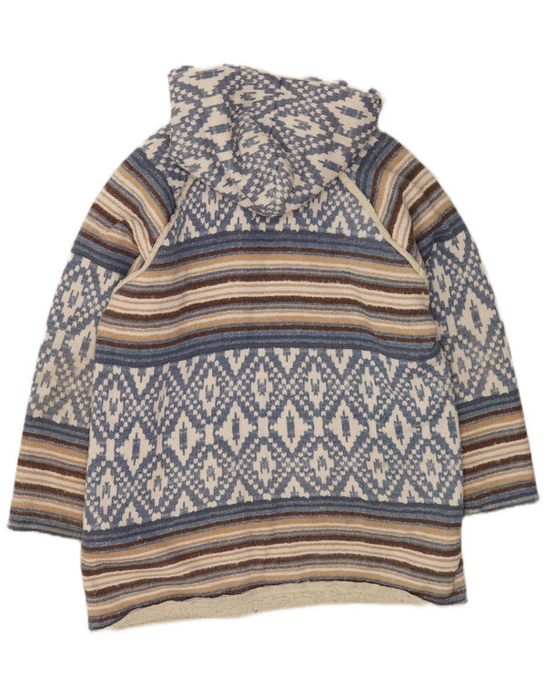 O'Neal Damen Übergroße offene Sherpa-Jacke UK 16 Large Blau Geometrisch