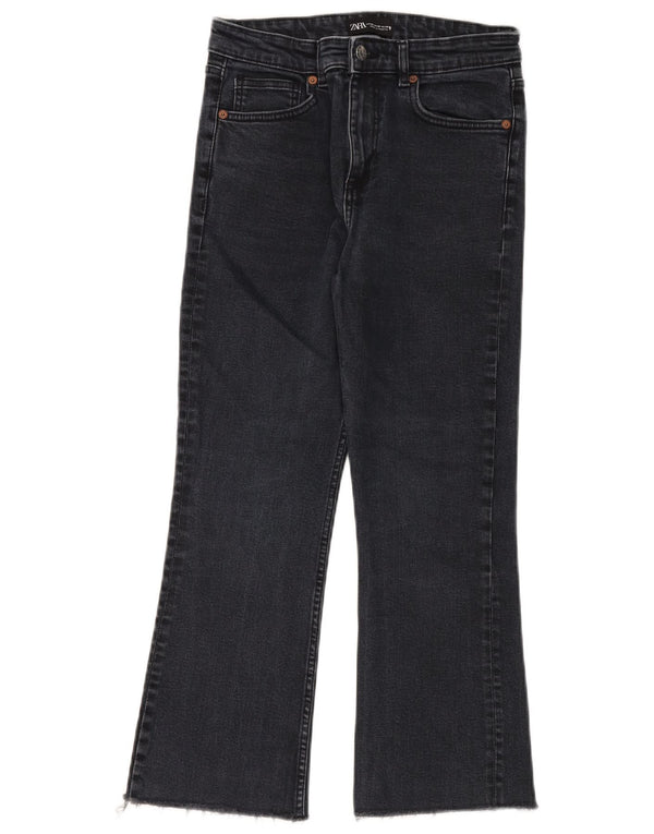 Zara Damen-Cropped-Jeans EU 40 Medium W30 L25 Marineblaue Baumwolle