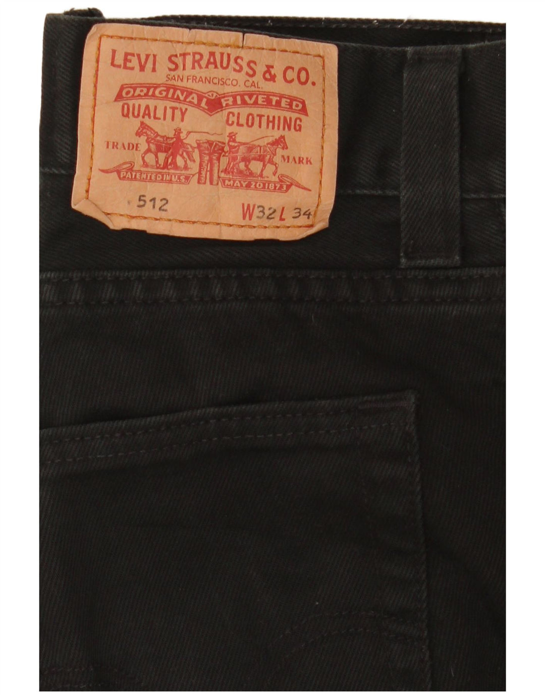 Levi's Herren 512 Slim Tapered Jeans W32 L34 Schwarz