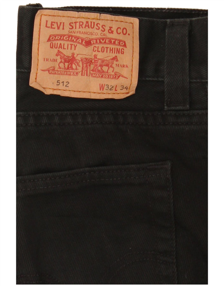 Levi's Herren 512 Slim Tapered Jeans W32 L34 Schwarz