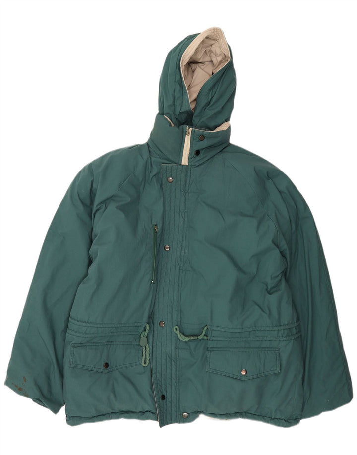 Brugi Herren Kapuzenjacke, wattiert, wendbar, Größe 54, 2XL, Grün