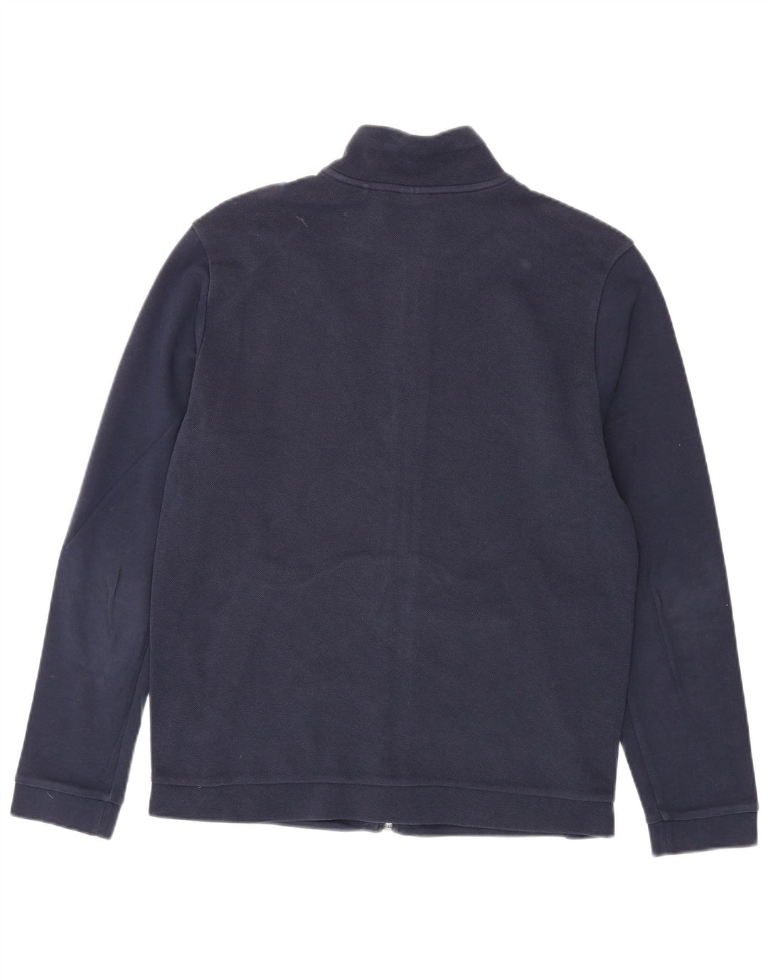 HUGO BOSS Womens Tracksuit Top Jacket UK 16 Large Navy Blue Cotton
