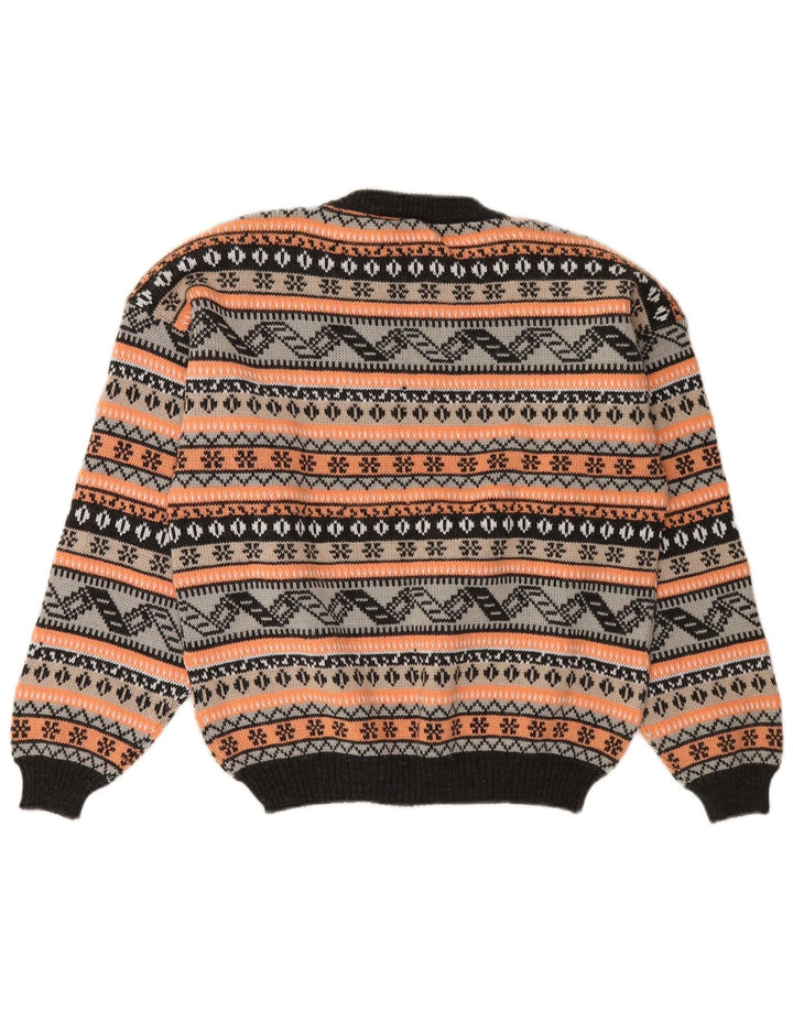 VINTAGE Damen-Pullover mit Rundhalsausschnitt, Gr. 16, groß, mehrfarbig