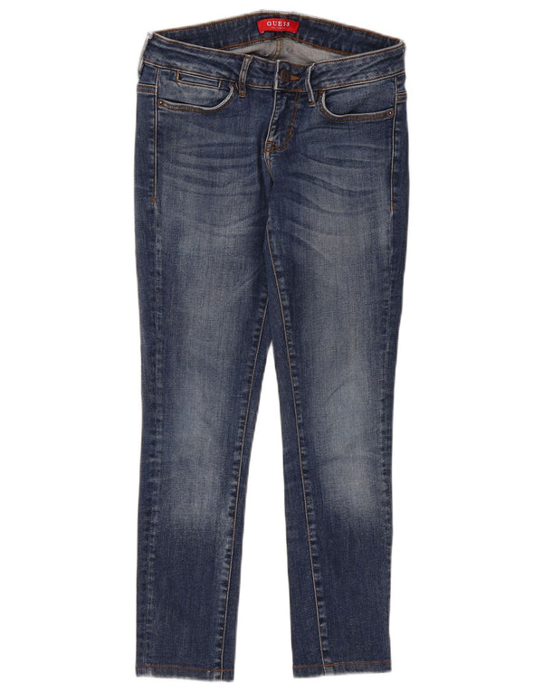 Guess Damen Crop Skinny Jeans W28 L26 Blaue Baumwolle