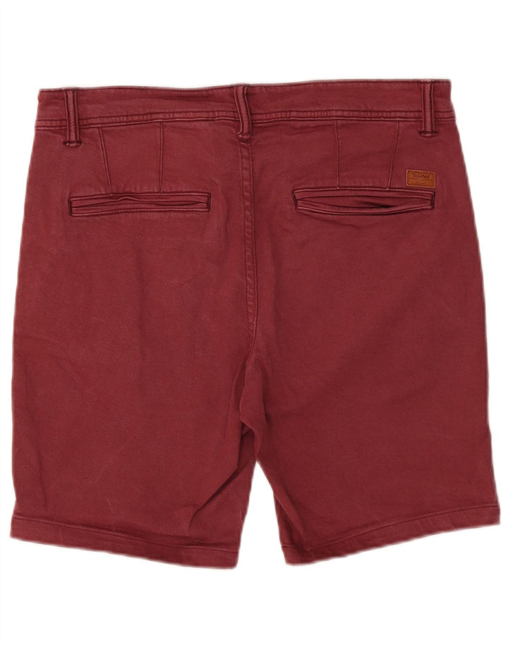 Timberland Herren Jeansshorts W33 Medium Burgunder Baumwolle