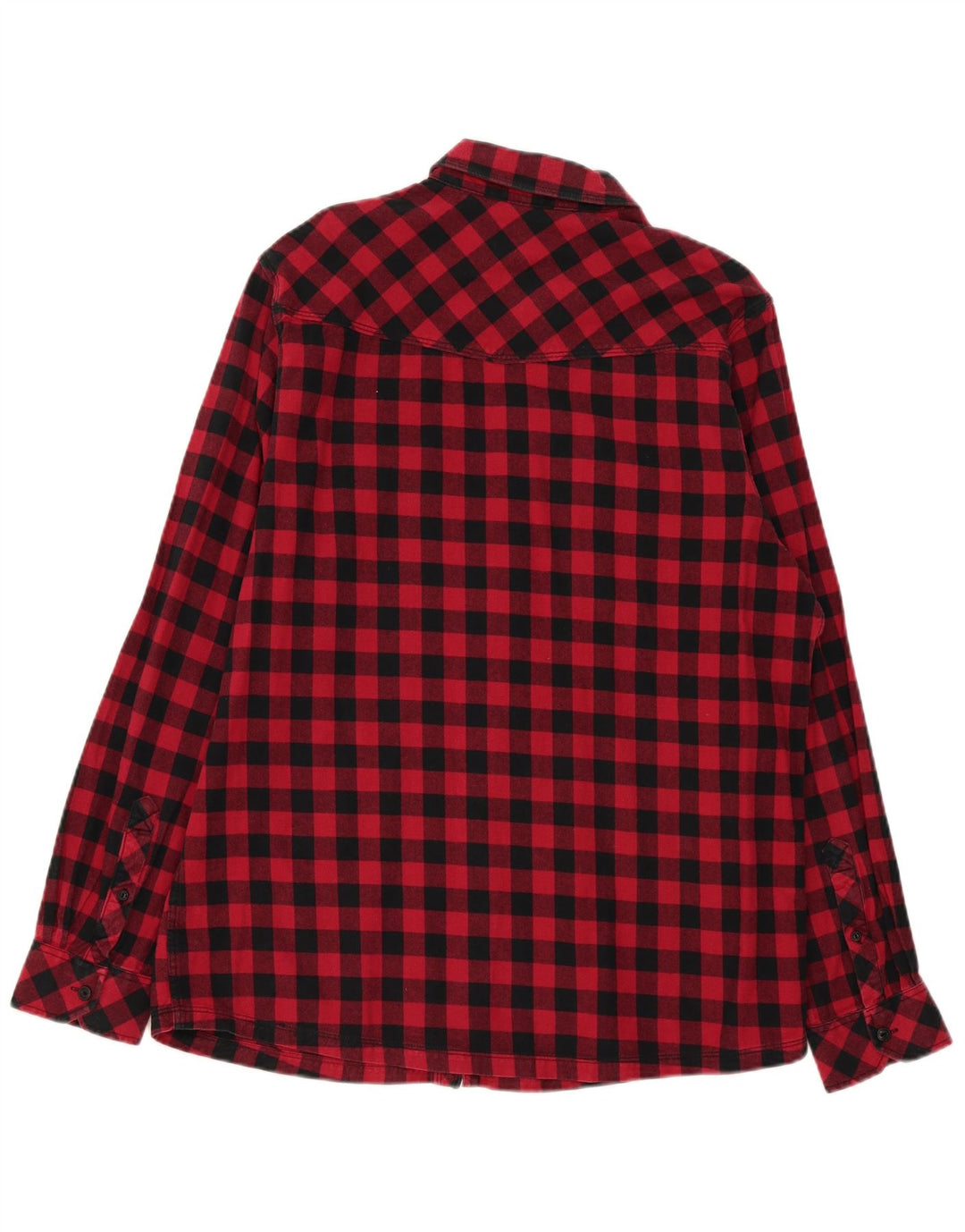 Animal Herren-Flanellhemd XL aus roter Gingham-Baumwolle