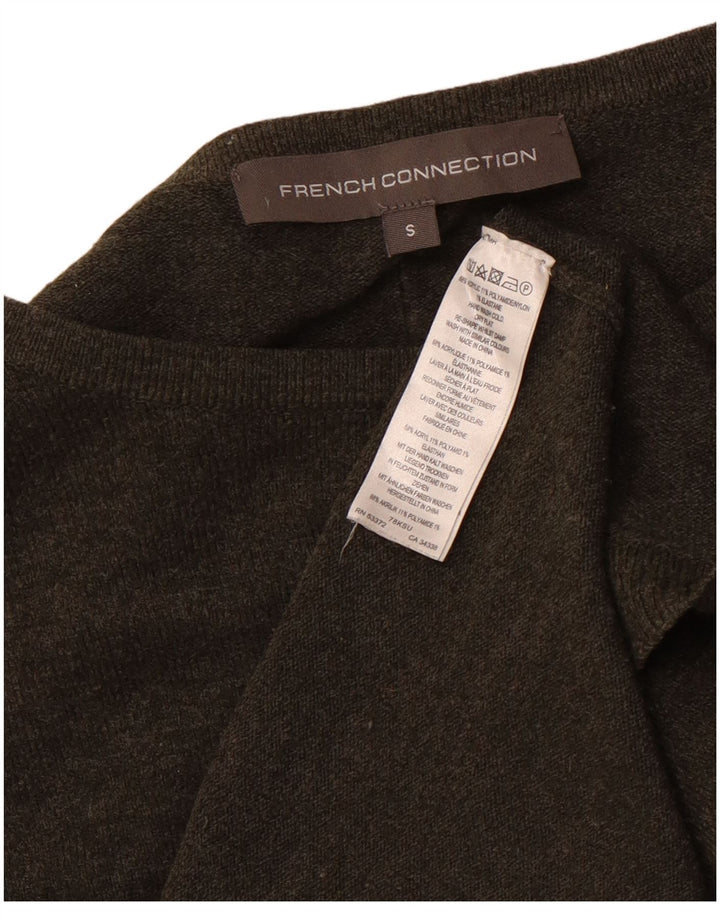 FRENCH CONNECTION Womens Boat Neck Jumper Sweater UK 10 Small Khaki