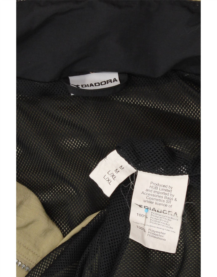 Diadora Herren-Regenjacke mit Kapuze, UK 38, Medium Khaki, Polyamid