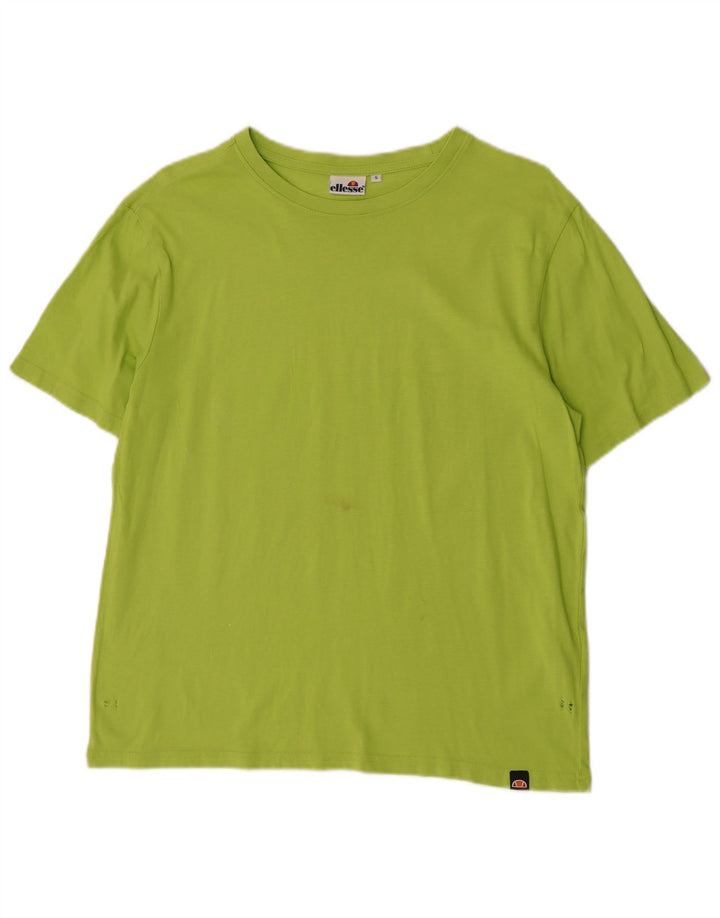 Ellesse Herren T-Shirt Top Small Grün Baumwolle