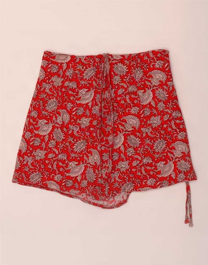 Zara Damen Skort XS W24 Rot geblümt