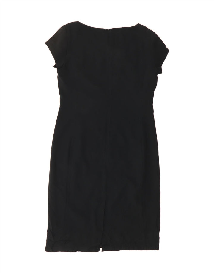 RALPH LAUREN Womens Short Sleeves Sheath Dress US 6 Medium Black Vintage Ralph Lauren and Second-Hand Ralph Lauren from Messina Hembry 