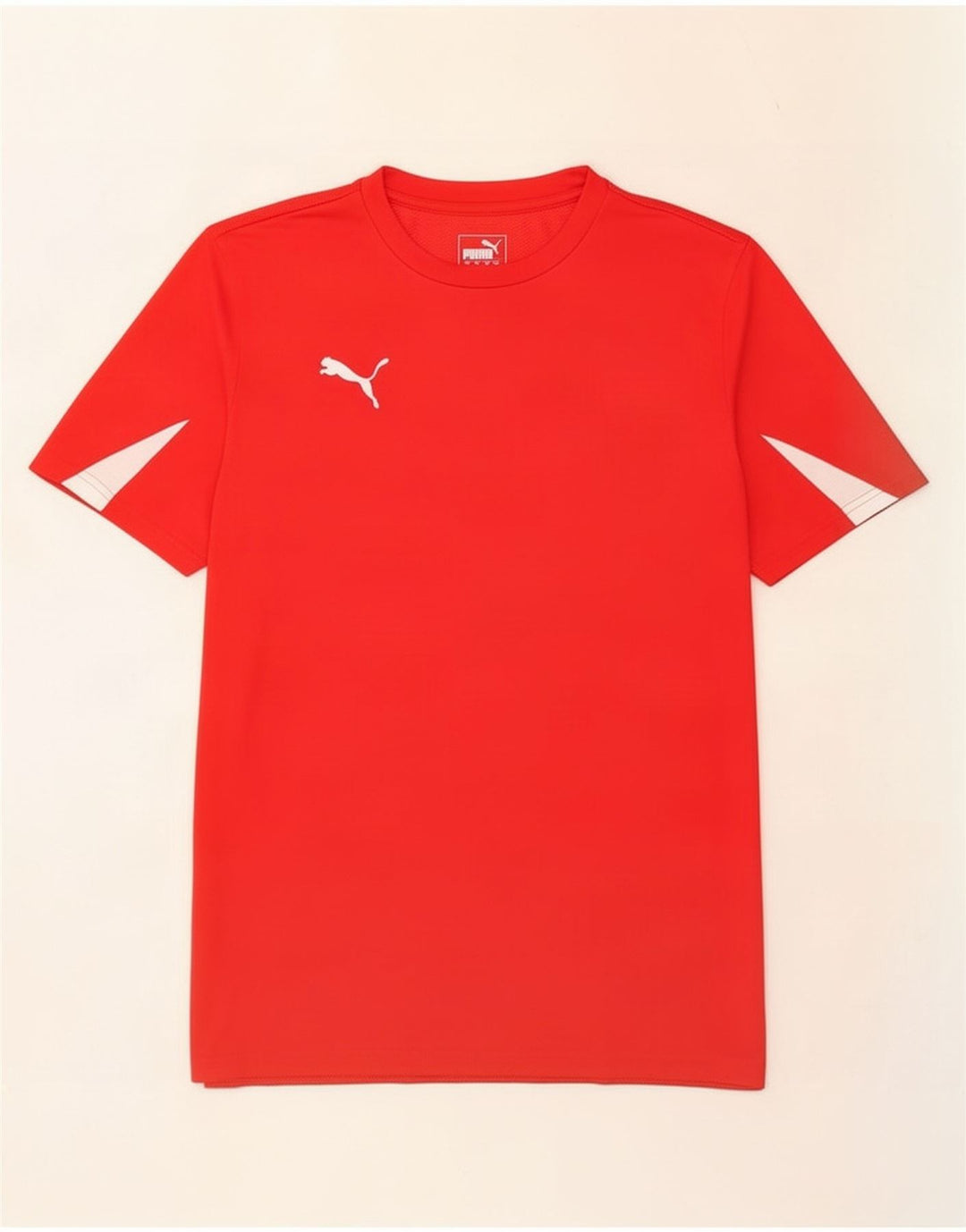 Puma Herren T-Shirt Top Large Rot Colourblock Polyester