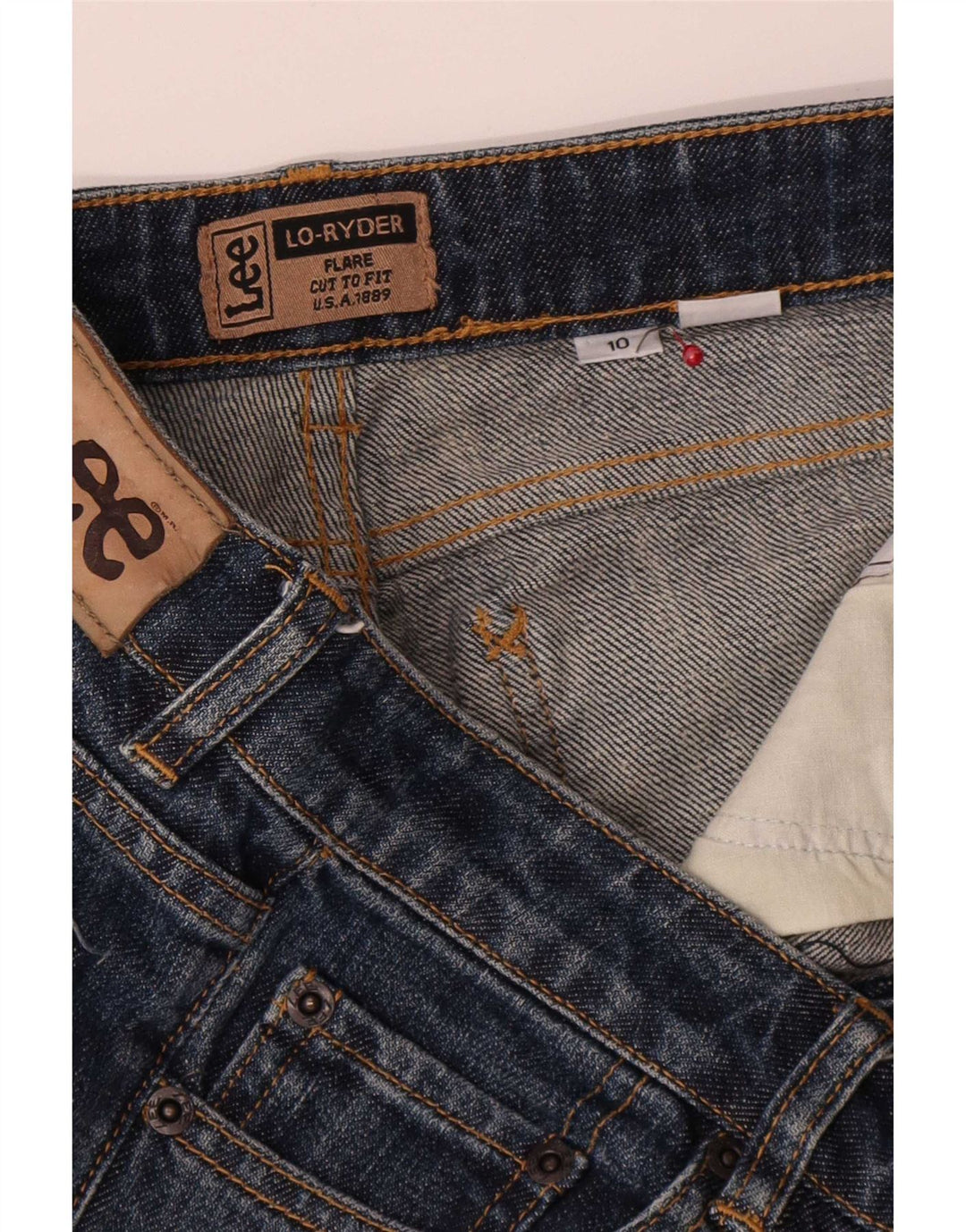 Lee Damen Ryder Flared Jeans US 10 Large W30 L32 Marineblau