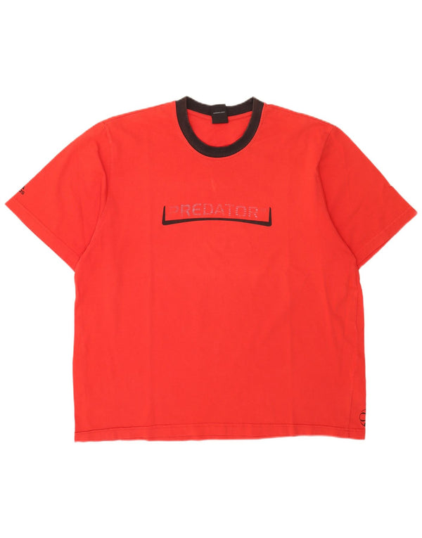 Adidas Herren Grafik T-Shirt Top 2XL Rot Baumwolle
