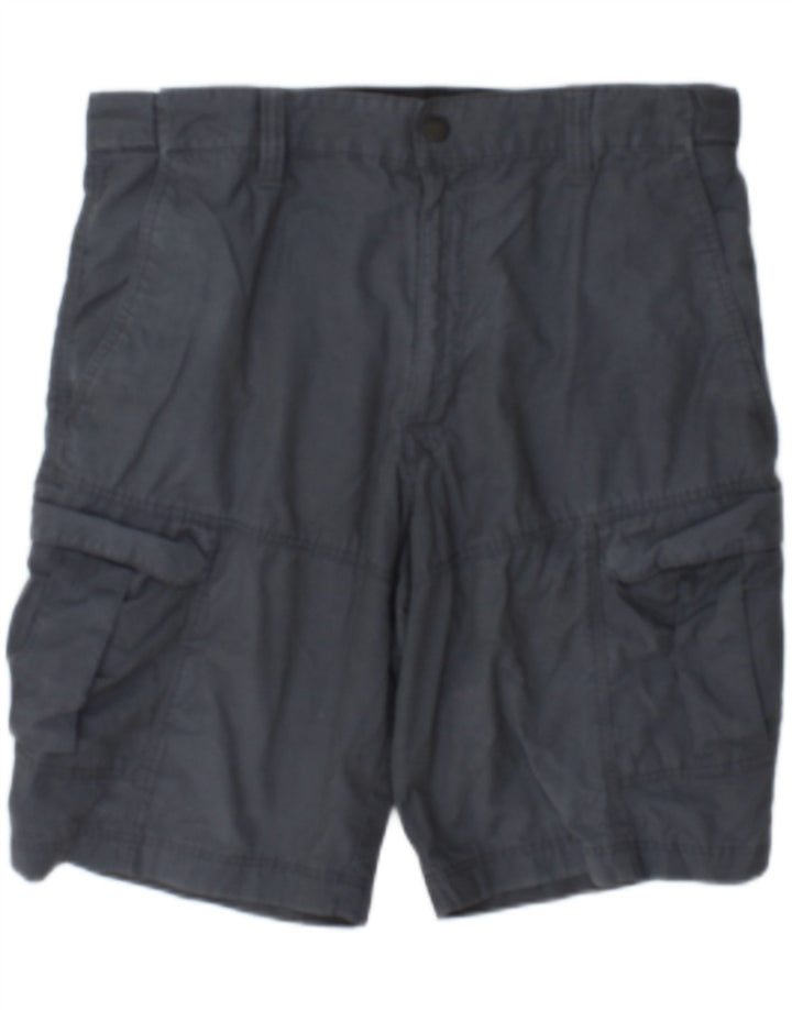 Marks & Spencer Herren Cargoshorts W34 Large Grau Baumwolle