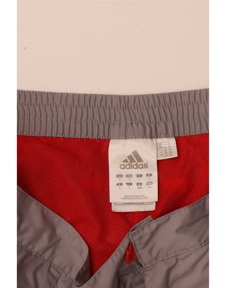 Adidas Herren Bermuda Shorts Large W36 Grau Polyester