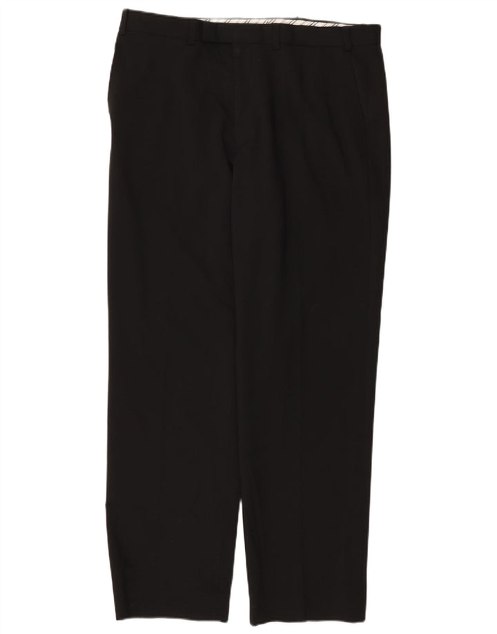 Marks & Spencer Herren Autograph Gerade Anzughose W36 L31 Schwarz