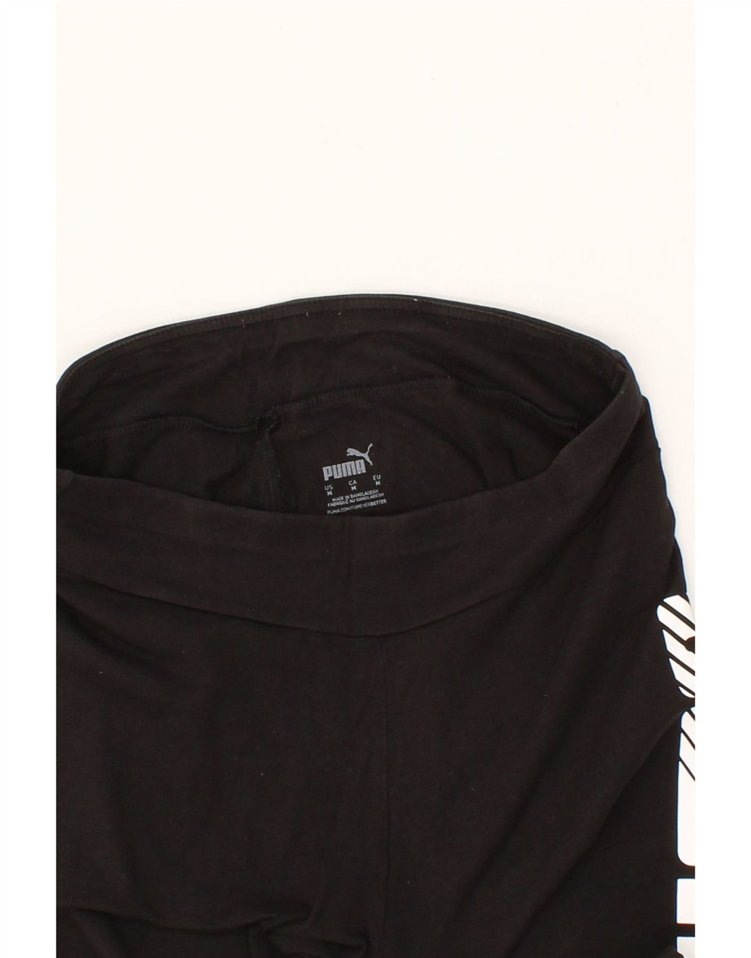 PUMA Womens Graphic Leggings UK 12 Medium  Black Cotton Vintage Puma and Second-Hand Puma from Messina Hembry 