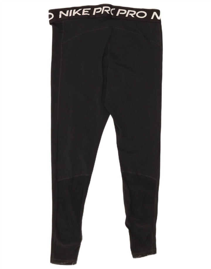 Nike Womens Graphic Leggings UK 18 XL Schwarz Polyester