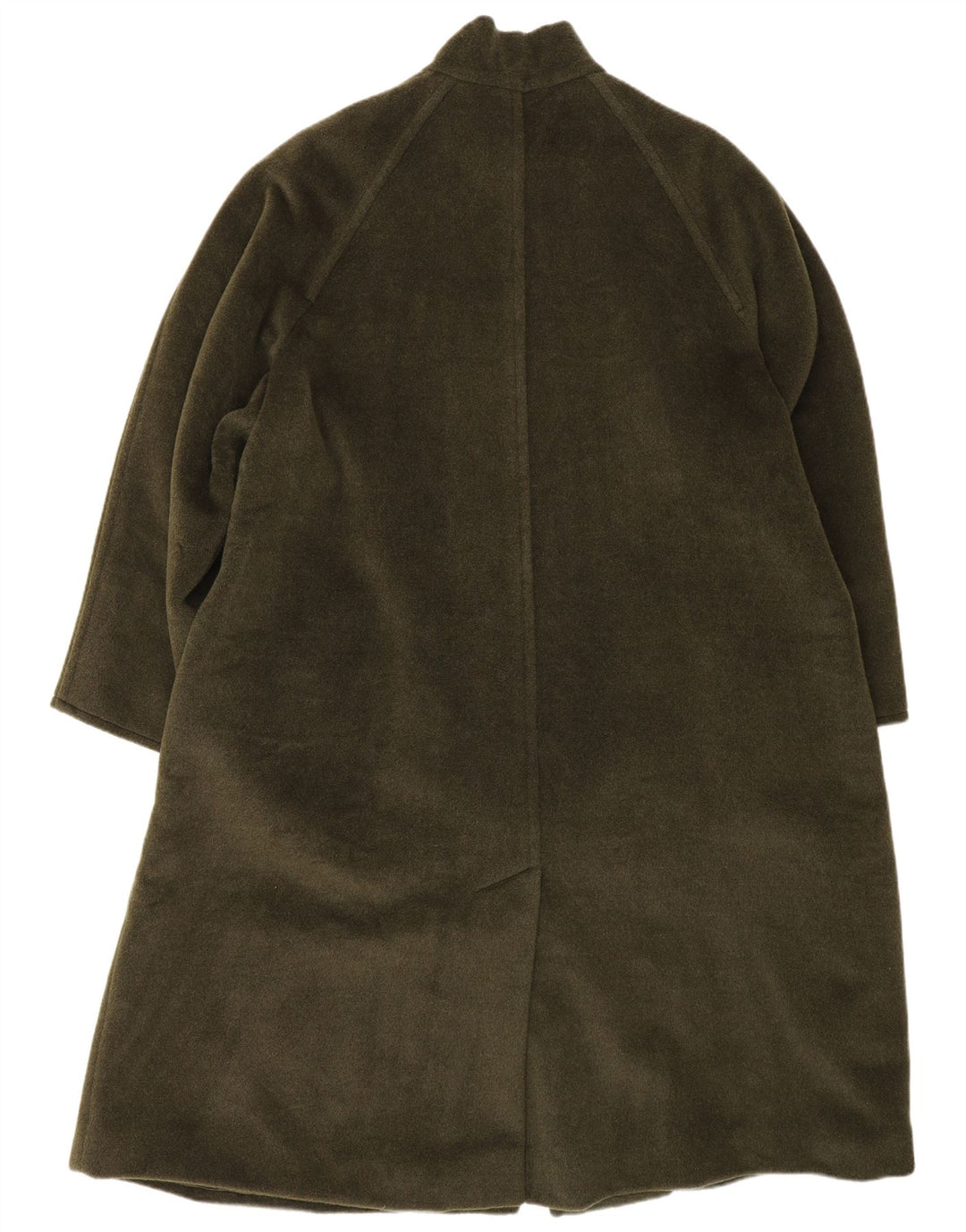 Max Mara Damenmantel UK 12 Medium Khaki Schurwolle