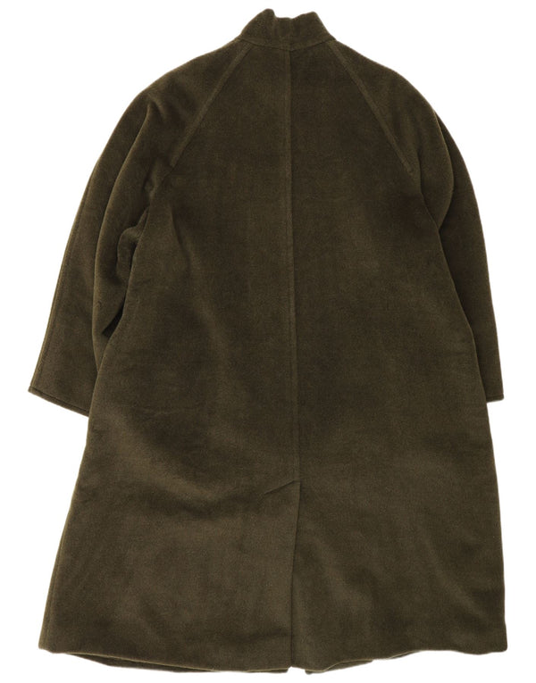 Max Mara Damenmantel UK 12 Medium Khaki Schurwolle
