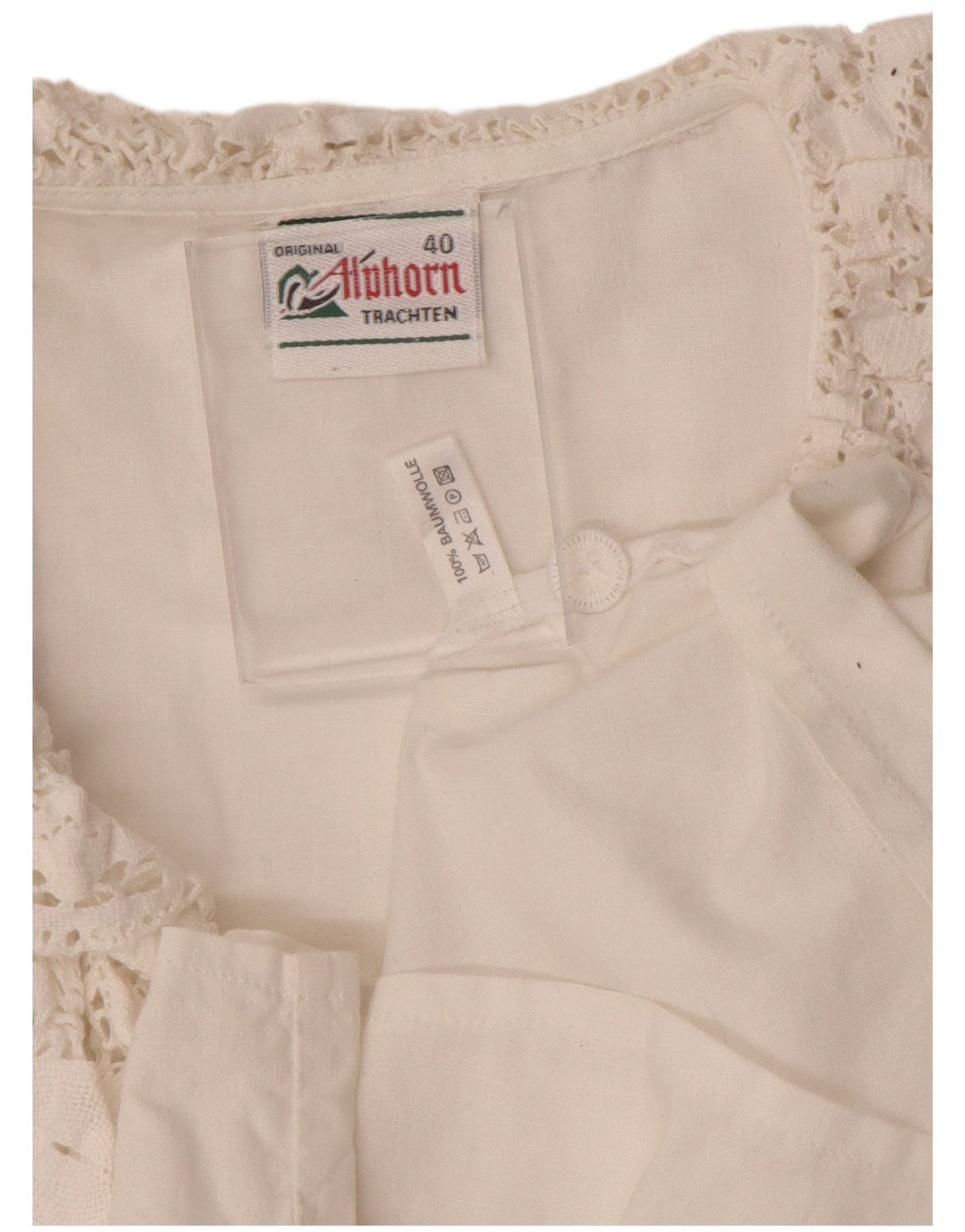 ALPHORN Damen Hemdbluse IT 40 Mittelweiß