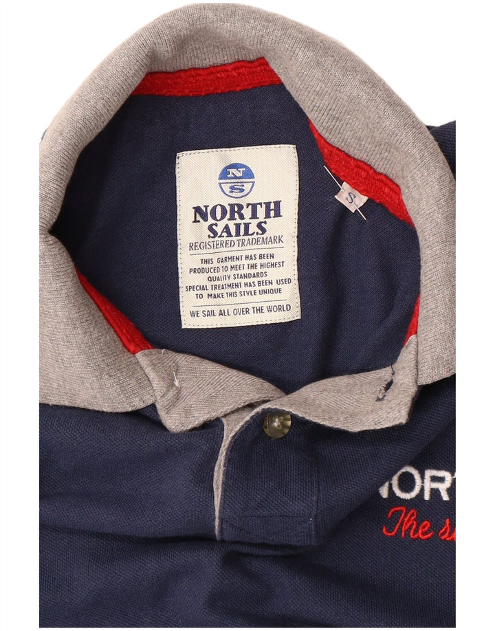 NORTH SAILS Herren-Poloshirt mit Grafik, Größe S, Marineblau, Farbblock
