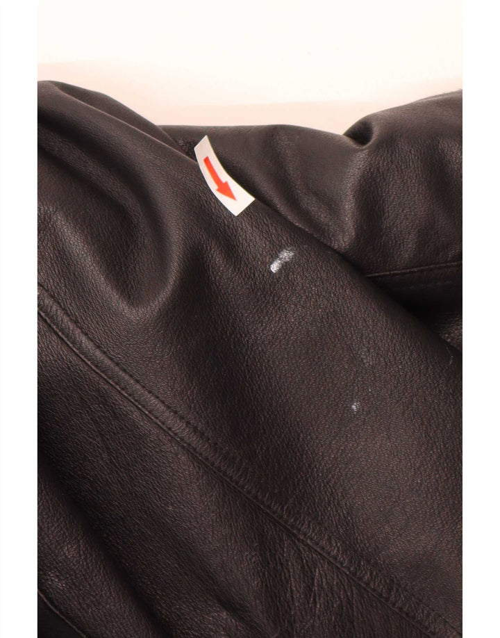Canda Womens By C&A Leder Bikerjacke UK 12 Medium Schwarz