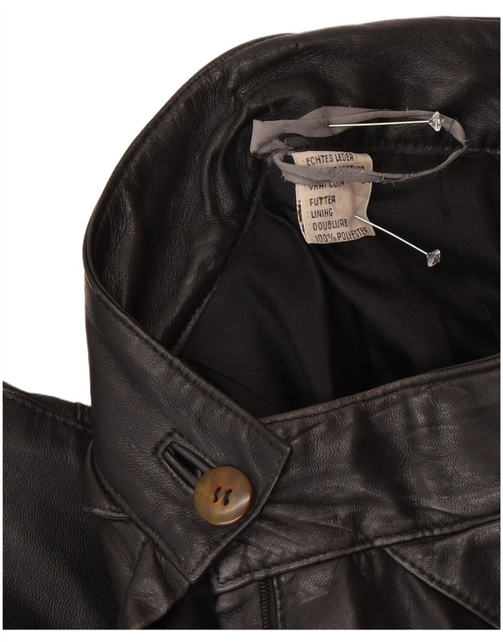 Vintage Damen Hose mit hoher Taille EU 36 Small W26 L30 Schwarz