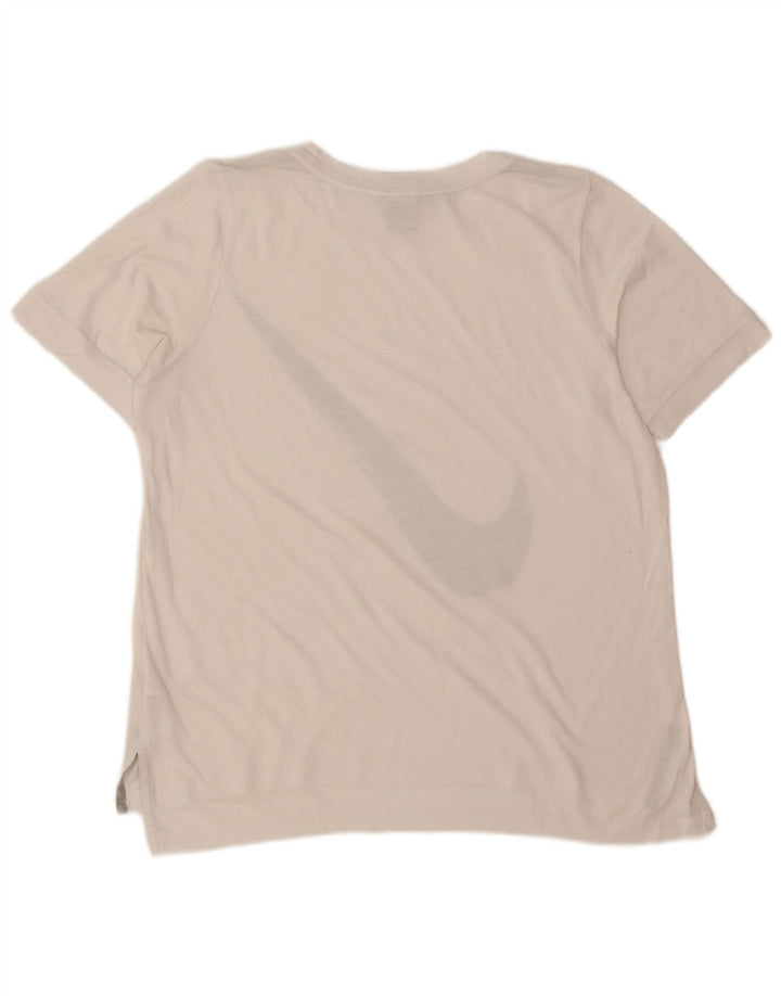 Nike Damen-T-Shirt mit Grafik, UK 14, Mittelweiß, Polyester
