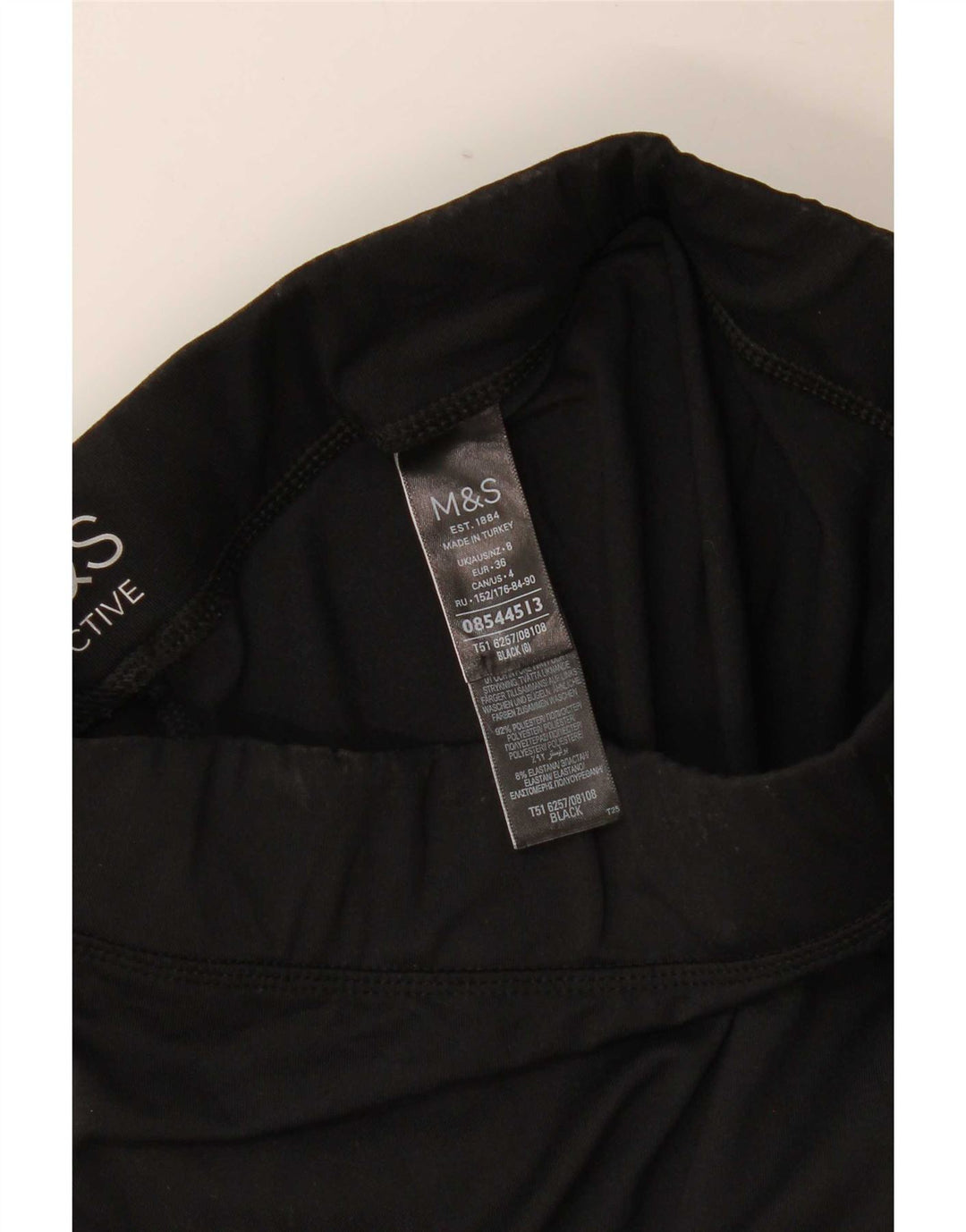 Marks & Spencer Damen Capri-Leggings mit hoher Taille, Größe S, Größe S, Schwarz, Polyester
