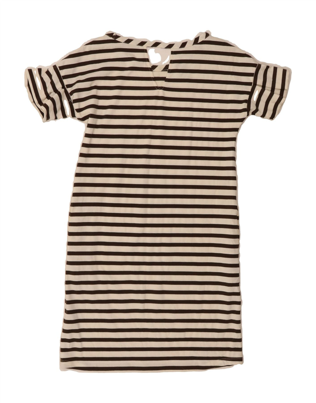 MASSIMO DUTTI Womens Shift Dress UK 6 XS White Striped Cotton Vintage Massimo Dutti and Second-Hand Massimo Dutti from Messina Hembry 