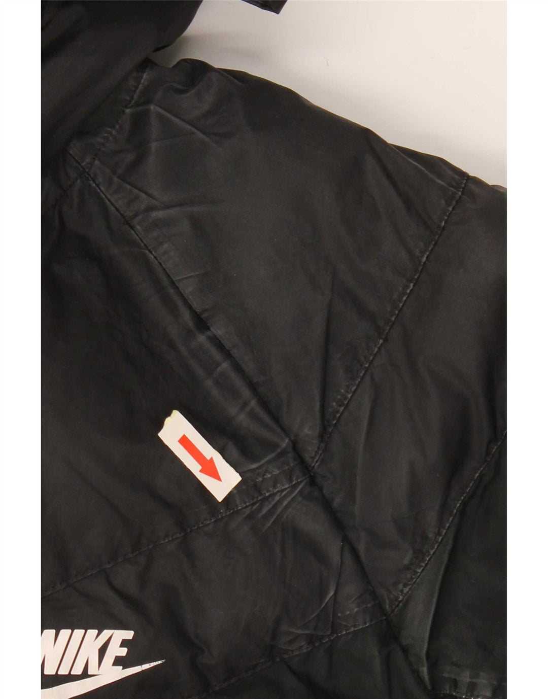 Nike Jungen-Kapuzenjacke, gepolstert, 10–11 Jahre, mittelgroßes schwarzes Polyester