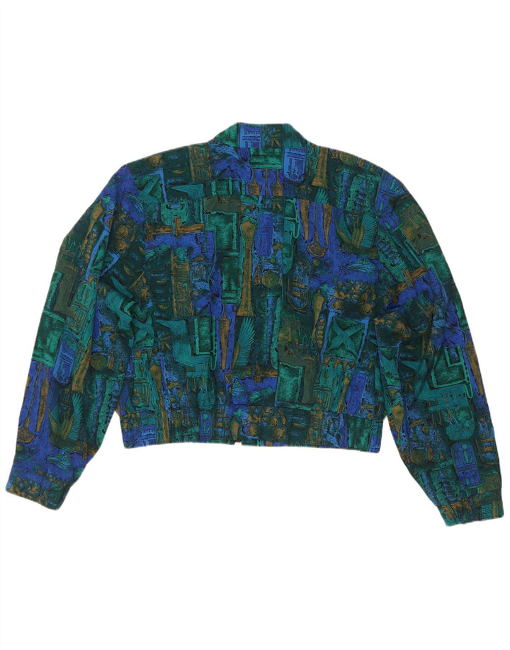 Vintage Damen übergroße Bolero-Jacke IT 40 klein mehrfarbig geometrisch