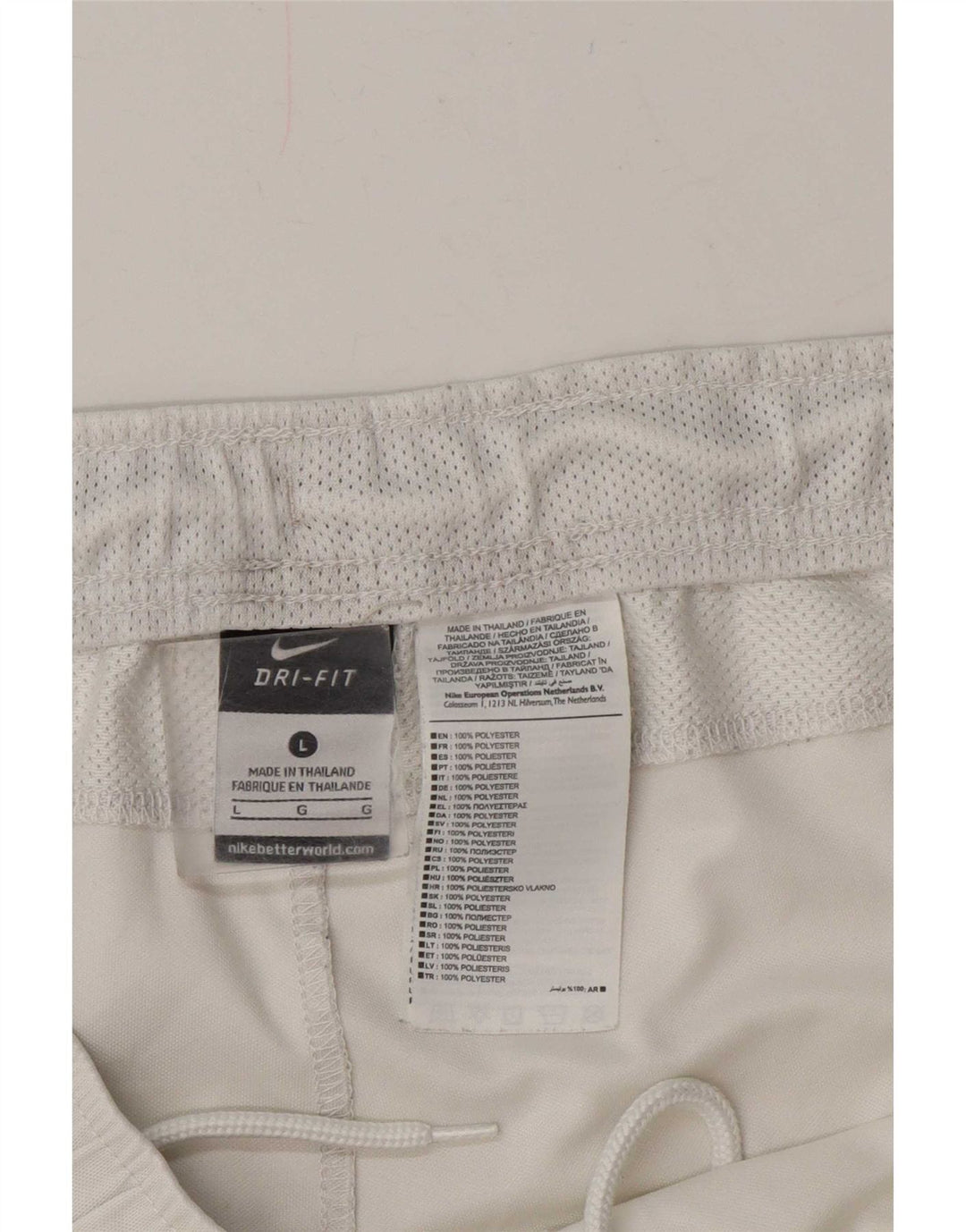 Nike Herren Dri Fit Sportshorts, groß, weißes Farbblock-Polyester
