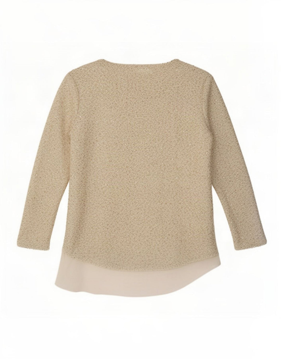 Zara Damen-Tunika-Oberteil mit 3/4-Ärmeln, UK-Größe 44, Größe L, Beige, Polyester