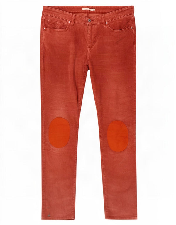 Levi's Damen 712 Slim Cordhose W33 L31 Rote Baumwolle