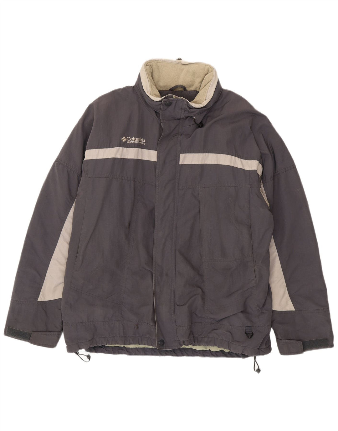 Columbia Herren-Windbreaker-Jacke, UK 42, XL, Grau, Farbblock