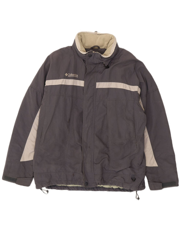 Columbia Herren-Windbreaker-Jacke, UK 42, XL, Grau, Farbblock