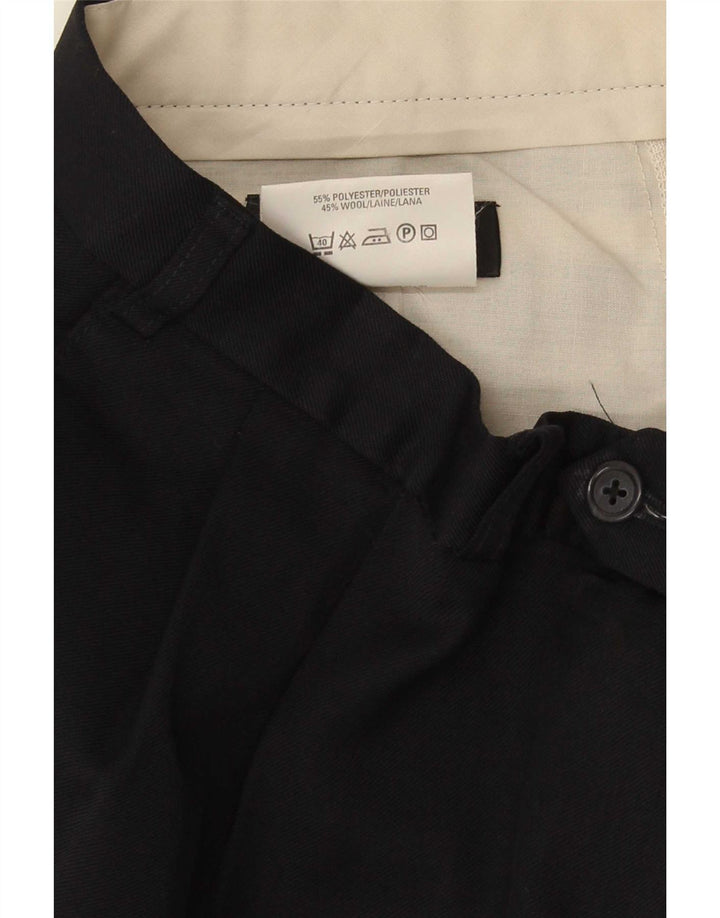 Marks & Spencer Herren-Anzughose mit Pegged-Anzug, W36 L31, marineblaues Polyester