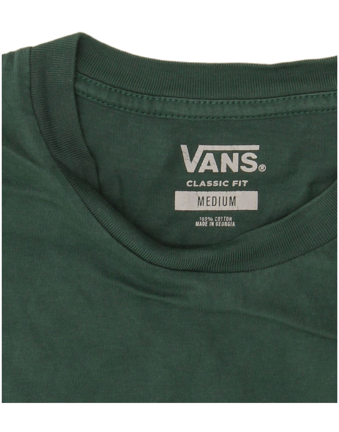 VANS Herren-T-Shirt mit klassischer Passform, mittelgrüne Baumwolle